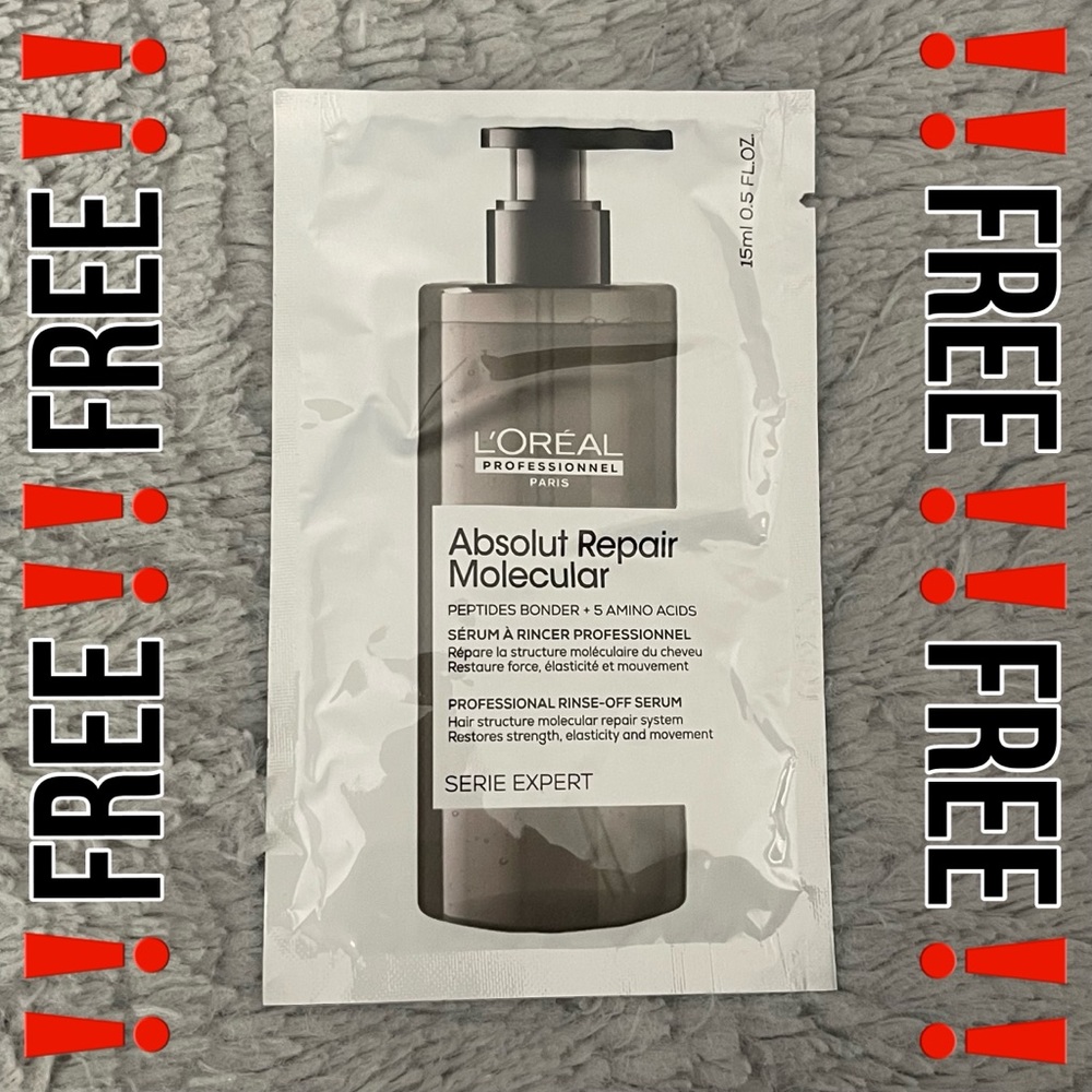 ‼️FREE‼️NEW‼️LOREAL Absolut Repair Molecular Professional RinseOff Serum⭐️15ml⭐️